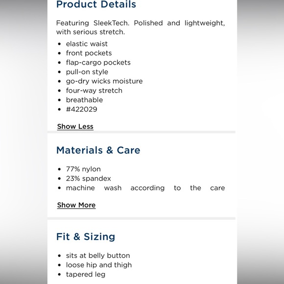 Women’s High Waisted Sleek Tech Cargo Ankle Pants from Old Navy - Picture 8 of 8